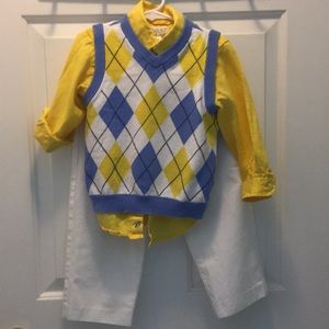 Special occasion yellow n white toddler outfit 🙈